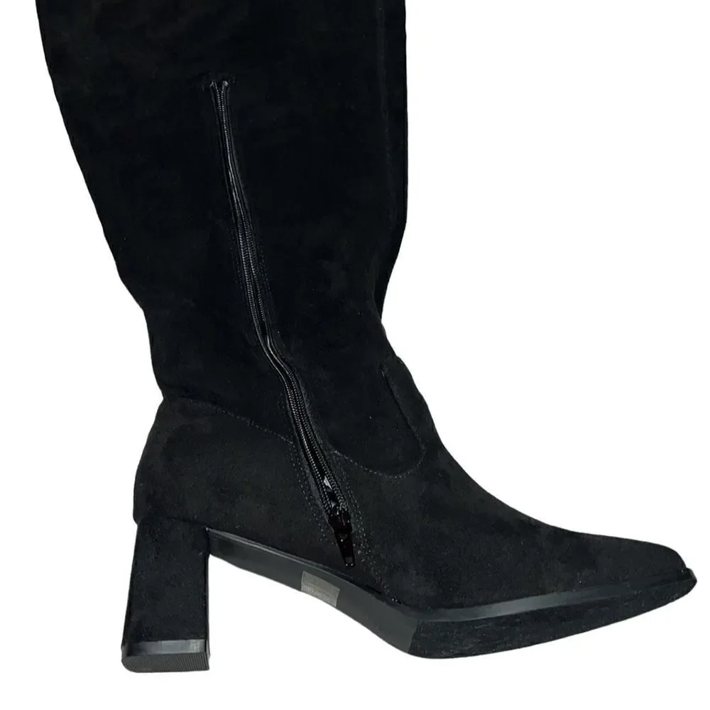 FTF Over-The-Knee Wide-Width/Wide-Calf Faux-Suede Boots